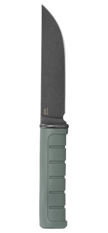 KA-BAR Dust II Fixed Blade 6101 D2 Steel & Green GFN MOLLE Sheath