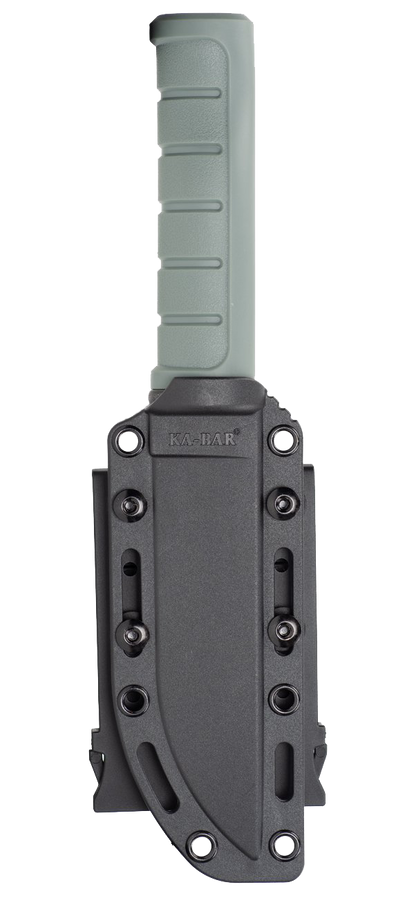KA-BAR Dust II Fixed Blade 6101 D2 Steel & Green GFN MOLLE Sheath