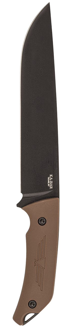 KA-BAR Jarosz Camp Turok Fixed Blade 7511 Cro-Van Carbon Steel & Brown Ultramid