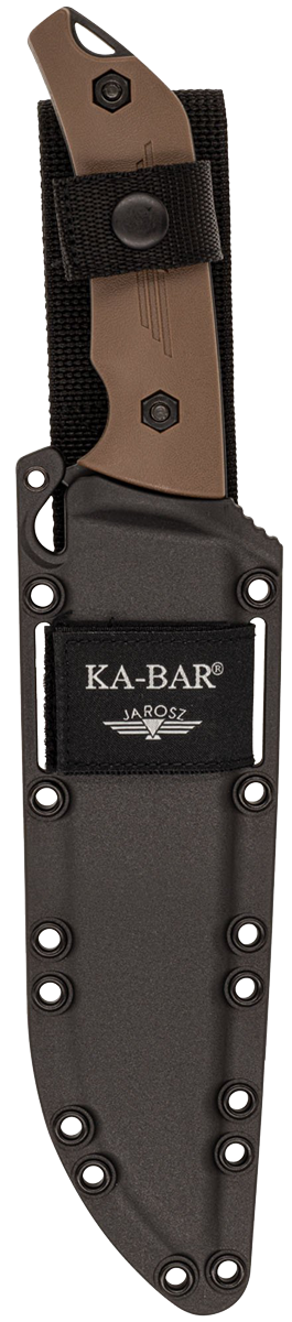 KA-BAR Jarosz Camp Turok Fixed Blade 7511 Cro-Van Carbon Steel & Brown Ultramid