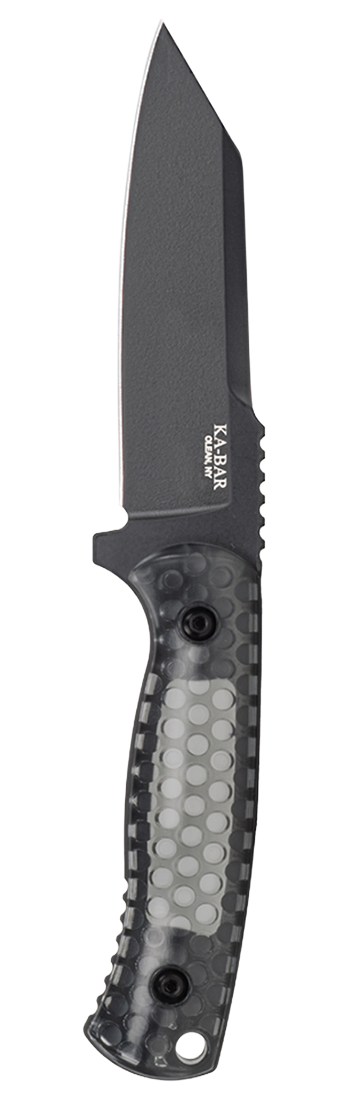 KA-BAR George Cool Name Reverse Tanto 7702 Cro-Van Carbon Steel Smoke