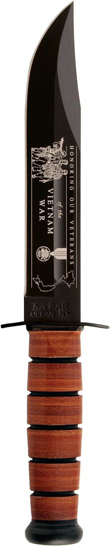 KA-BAR Full-Size U.S. Marines 9140 Vietnam Cro-Van Steel & Brown Leather