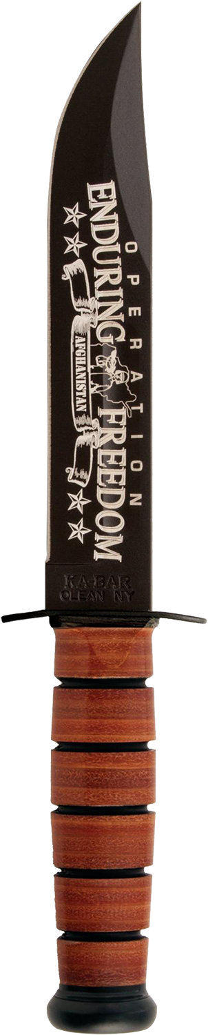 KA-BAR Full-Size U.S. Navy 9170 Op Enduring Freedom Cro-Van Steel & Brown Leather