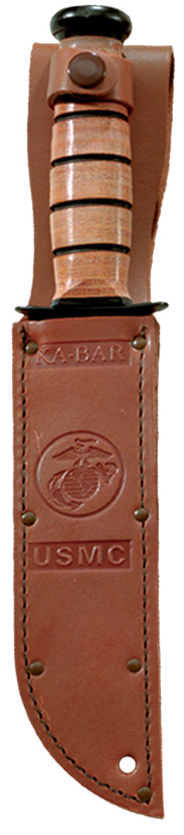 KA-BAR Full-Size U.S. Marines 9226 125th Anniversary Cro-Van Steel & Brown Leather