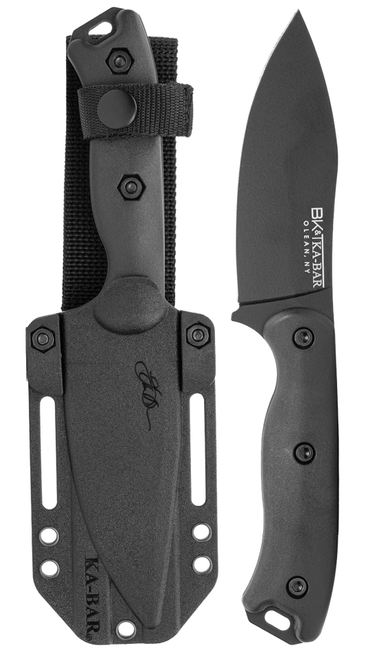 KA-BAR Becker Nessmuk Fixed Blade BK19BK 1095 Cro-Van Carbon Steel & Black Ultramid
