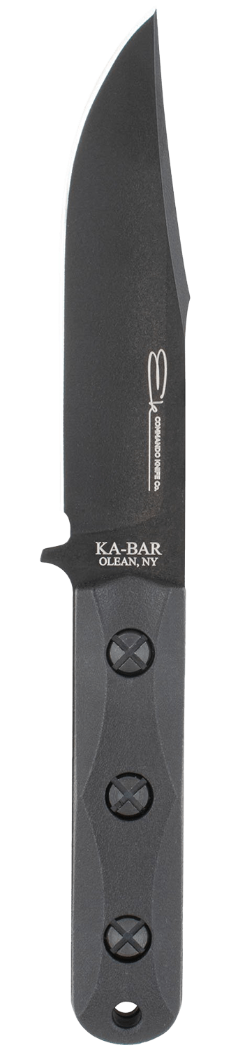 KA-BAR Ek Commando Short Fixed Blade EK50 1095 Cro-Van Carbon Steel & Black Ultramid