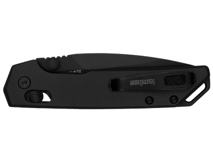 Kershaw Knives™ Mini Iridium Crossbar Lock 2051BLK Black Anodized 6061-T6 Aluminum D2 Semi-Stainless Steel Pocket Knife