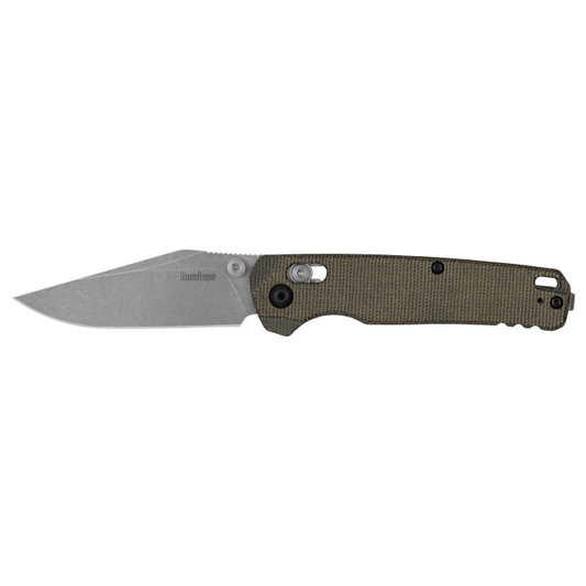 Kershaw Knives™ Bel Air Crossbar Lock 6106 Olive Canvas Micarta CPM MagnaCut Stainless Steel Pocket Knife