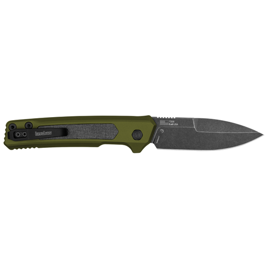 Kershaw Knives™ Launch 22 Auto 7205 OD Green Anodized 6061-T6 Aluminum and Black Micarta CPM MagnaCut Stainless Steel Pocket Knife