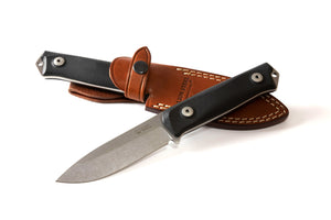 LionSteel Knives™ Bushcraft Fixed Blade B41 GBK Black G10 Sleipner Semi-Stainless Steel Knife