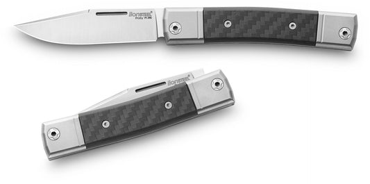 LionSteel Knives™ bestMAN Slip-joint BM1 CF Black Carbon Fiber M390 Stainless Steel Pocket Knife