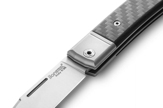 LionSteel Knives™ bestMAN Slip-joint BM1 CF Black Carbon Fiber M390 Stainless Steel Pocket Knife