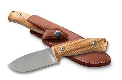 LionSteel Knives™ Bushcraft Fixed Blade M3 UL Olive Wood Niolox Stainless Steel Knife