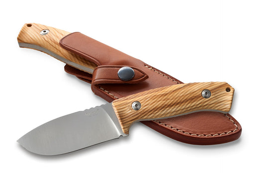 LionSteel Knives™ Bushcraft Fixed Blade M3 UL Olive Wood Niolox Stainless Steel Knife