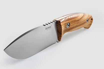 LionSteel Knives™ Bushcraft Fixed Blade M3 UL Olive Wood Niolox Stainless Steel Knife