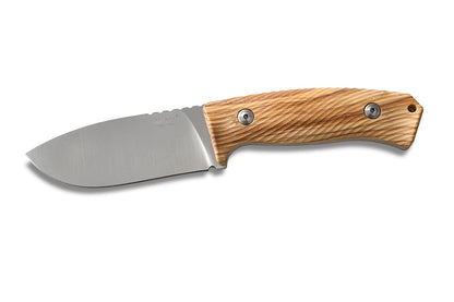 LionSteel Knives™ Bushcraft Fixed Blade M3 UL Olive Wood Niolox Stainless Steel Knife