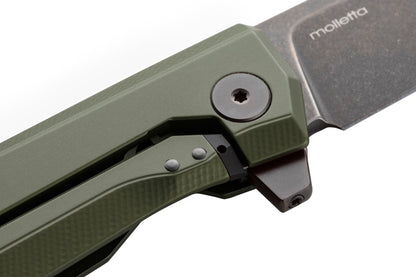 LionSteel Knives™ Myto Frame Lock MT01A GB Green Aluminum M390 Stainless Steel Pocket Knife