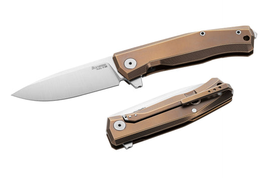 LionSteel Knives™ Myto Frame Lock MT01 BR Bronze 6AI4V Titanium M390 Stainless Steel Pocket Knife