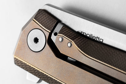 LionSteel Knives™ Myto Frame Lock MT01 BR Bronze 6AI4V Titanium M390 Stainless Steel Pocket Knife