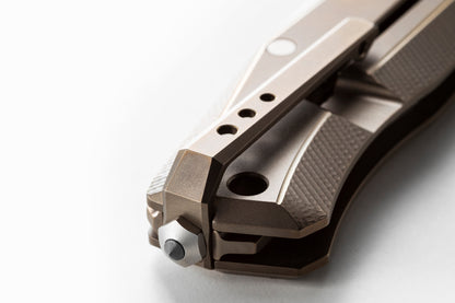 LionSteel Knives™ Myto Frame Lock MT01 BR Bronze 6AI4V Titanium M390 Stainless Steel Pocket Knife