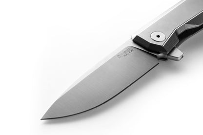 LionSteel Knives™ Myto Frame Lock MT01 GY Grey 6AI4V Titanium M390 Stainless Steel Pocket Knife