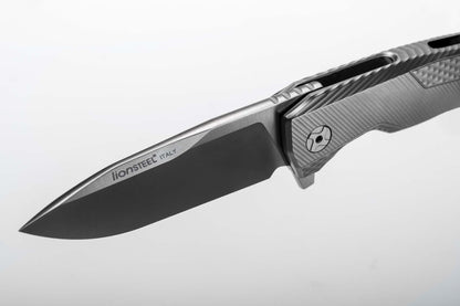 LionSteel Knives™ ROK Frame Lock ROK A BB Black Aluminum M390 Stainless Steel Pocket Knife