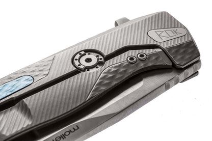 LionSteel Knives™ ROK Frame Lock ROK A BB Black Aluminum M390 Stainless Steel Pocket Knife