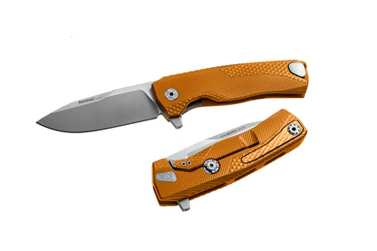 LionSteel Knives™ ROK Frame Lock ROK A OS Orange Aluminum M390 Stainless Steel Pocket Knife