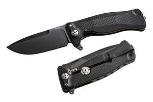 LionSteel Knives™ SR11 Frame Lock SR11A BB Black Ergal Aluminum Sleipner Semi-Stainless Steel Pocket Knife