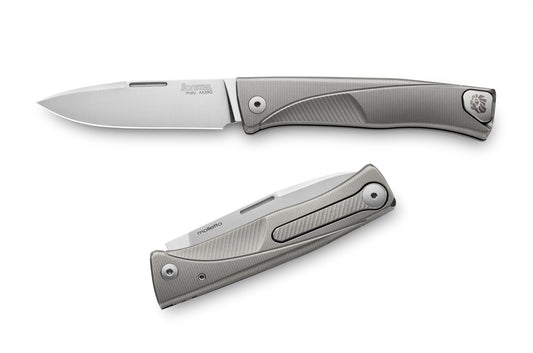 LionSteel Knives™ Thrill Slip-joint TL GY THRILL Grey 6AI4V Titanium M390 Stainless Steel Pocket Knife