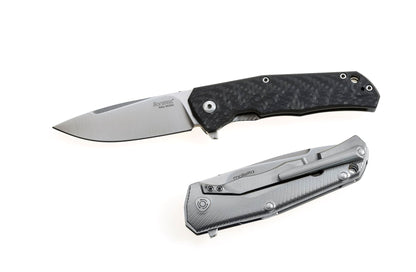 LionSteel Knives™ TRE Frame Lock TRE FC Carbon Fiber and 6AI4V Titanium M390 Stainless Steel Pocket Knife