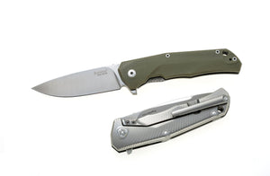 LionSteel Knives™ TRE Frame Lock TRE GGR Green G10 and 6AI4V Titanium M390 Stainless Steel Pocket Knife
