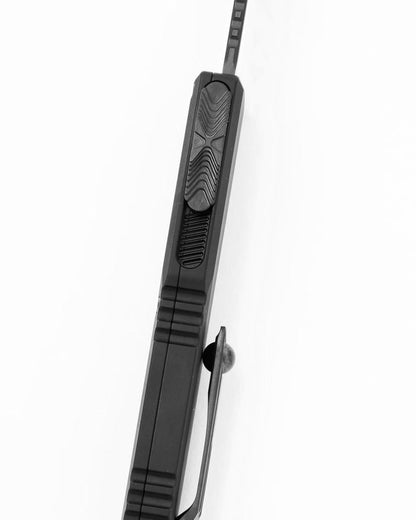 Microtech Knives, LLC™ Ultratech S/E OTF 1121-1DLCTSH Shadow Black Anodized 7075-T6 Aluminum M390MK Stainless Steel Pocket Knife