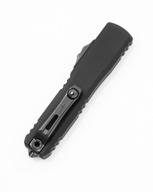 Microtech Knives, LLC™ Ultratech S/E OTF 1121-2DLCTSH Shadow Black Anodized 7075-T6 Aluminum M390MK Stainless Steel Pocket Knife