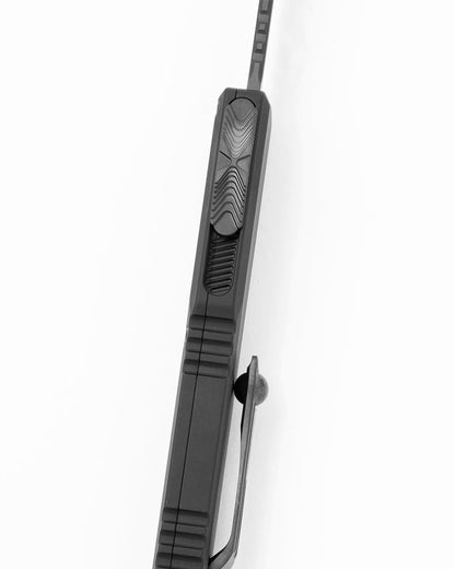 Microtech Knives, LLC™ Ultratech S/E OTF 1121-2DLCTSH Shadow Black Anodized 7075-T6 Aluminum M390MK Stainless Steel Pocket Knife