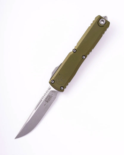 Microtech Knives, LLC™ Ultratech S/E OTF 11214-10APOD OD Green Anodized 7075-T6 Aluminum M390MK Stainless Steel Pocket Knife