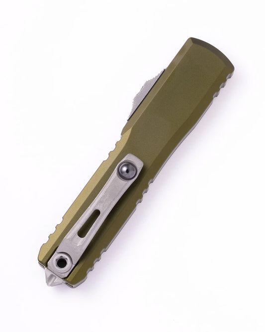 Microtech Knives, LLC™ Ultratech S/E OTF 11214-10APOD OD Green Anodized 7075-T6 Aluminum M390MK Stainless Steel Pocket Knife