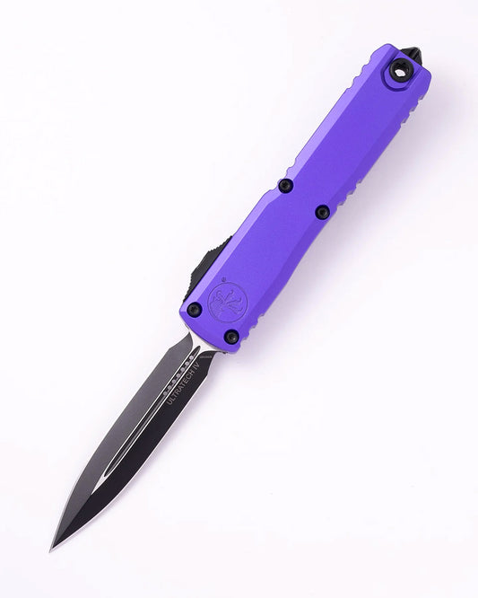 Microtech Knives, LLC™ Ultratech D/E OTF 11224-1PU Purple Anodized 7075-T6 Aluminum M390MK Stainless Steel Pocket Knife