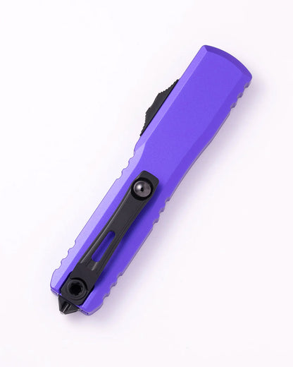 Microtech Knives, LLC™ Ultratech D/E OTF 11224-1PU Purple Anodized 7075-T6 Aluminum M390MK Stainless Steel Pocket Knife