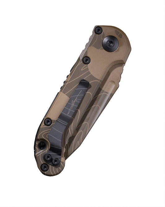 Microtech Knives, LLC™ L.U.D.T. T/E Gen 3 Auto 1136S-1TPBNCS-Z4 Topographic Badlands Camo 7075-T6 Aluminum M390MK Stainless Steel Pocket Knife