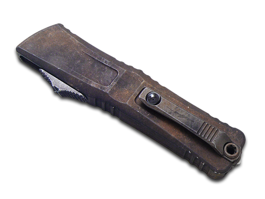 Microtech Knives, LLC™ Combat Troodon D/E OTF 1142-1PLOBS Plague Outbreak 7075-T6 Aluminum M390MK Stainless Steel Pocket Knife