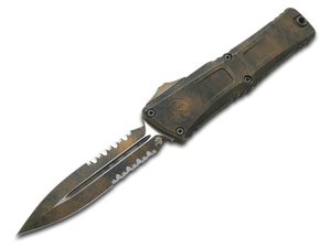 Microtech Knives, LLC™ Combat Troodon D/E OTF 1142-2PLOBS Plague Outbreak 7075-T6 Aluminum M390MK Stainless Steel Pocket Knife