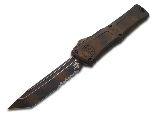 Microtech Knives, LLC™ Combat Troodon T/E OTF 1144-2PLOBS Plague Outbreak 7075-T6 Aluminum M390MK Stainless Steel Pocket Knife