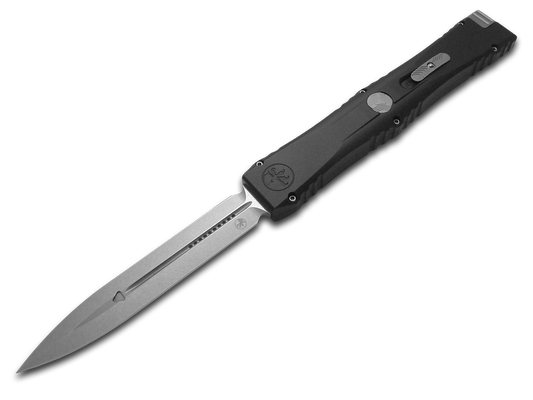 Microtech Knives, LLC™ Nemesis 4 D/E Single-Action OTF 1152-10MS1 Hardcoat Black Anodized Aircraft Alloy M390MK Stainless Steel Pocket Knife