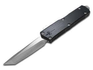 Microtech Knives, LLC™ Executive Scarab 2 S/E OTF 1177-CICGHFHCSS-MCK Hefted Black Anodized Aircraft Alloy M390MK Stainless Steel Pocket Knife