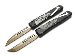 Microtech Knives, LLC™ Ultratech OTF 2-Knife Set 119-13SETMLS Black Aluminum M390 Stainless Steel