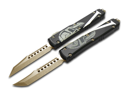 Microtech Knives, LLC™ Ultratech OTF 2-Knife Set 119-13SETMLS Black Aluminum M390 Stainless Steel