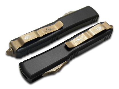 Microtech Knives, LLC™ Ultratech OTF 2-Knife Set 119-13SETMLS Black Aluminum M390 Stainless Steel