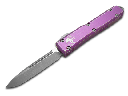 Microtech Knives, LLC™ Ultratech S/E OTF 121-10DVI Distressed Violet Aluminum M390 Stainless Steel Pocket Knife