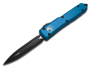 Microtech Knives, LLC™ Ultratech D/E OTF 122-1 BL Blue 6061-T6 Aluminum M390 Stainless Steel Pocket Knife